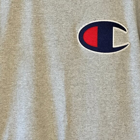 Men's M Gray Champion Logo Tee Casual Streetwear - Picture 3 of 7